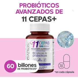Probióticos 60 Billones y 11 Cepas e Inulina de Agave | Suplemento Alimenticio con Probióticos y Prebióticos a Base de Sábila, B. Lactis y L. Rhamnosus | Cont. 120 caps., MegaBiotic