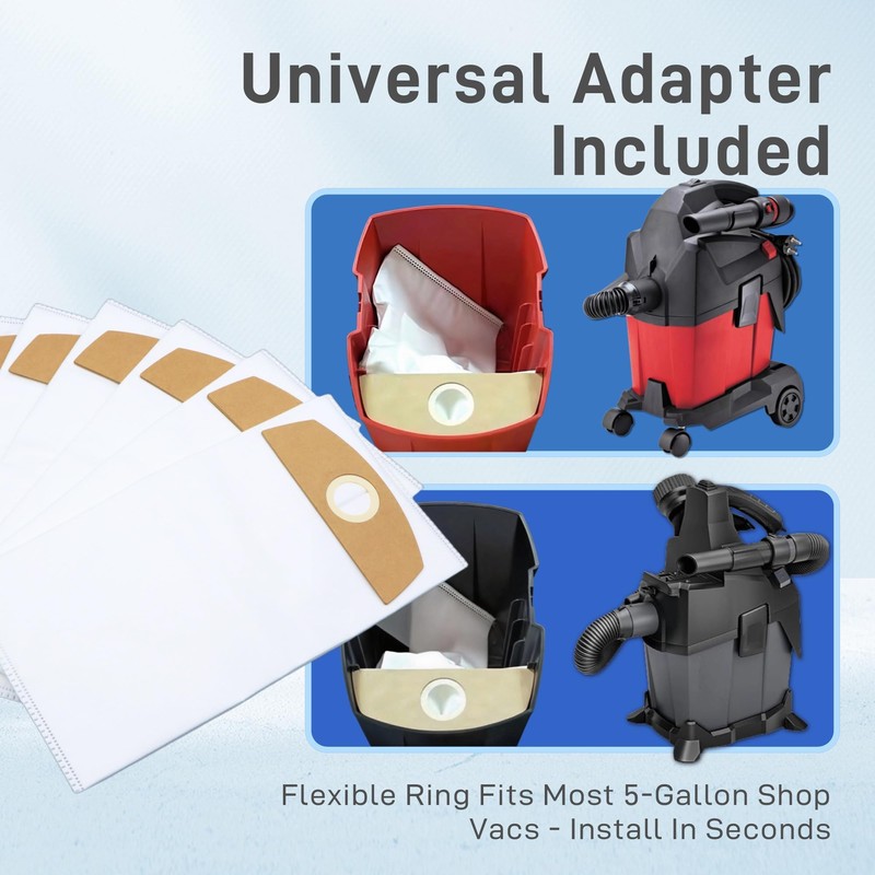 Hxszk 6-Pack Wet/Dry Fleece Dust Bags - Compatible with FLEX