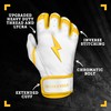 BRUCE BOLT Chrome Series Short Cuff Yellow Batting Glove -
