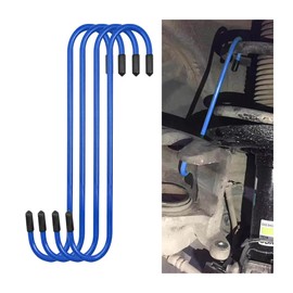 JNNJ Pack of 4 Brake Caliper Hook Hanger, S Shaped Hook Suspension Disc Brake Caliper Hanger, Brake Caliper Hanger, Brake Caliper Hook, Rubber Tips (Blue