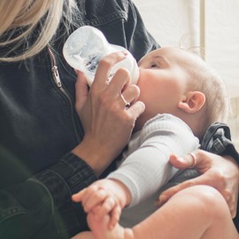 Tommee Tippee Natural Start Anti-Colic Baby Bottle, 9oz, 0 Months+, Slow Flow, Breast-Like Nipple for a Natural Latch, Anti-Colic Valve, Self-Sterilizing, Woodland Friends, Pack of 3