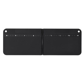 TAKAGI Expandable, Foldable, Double-Sided Cutting Board, Black with Graduations, Hook Holes, Made in Japan, Antibacterial, Silver Ion Formulation, Dishwasher Safe, Unfold to Large Foods, Stores Small