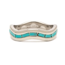 Pura Vida Rings Turquoise Tides Statement Ring Boho Jewelry - Silver, Size 8