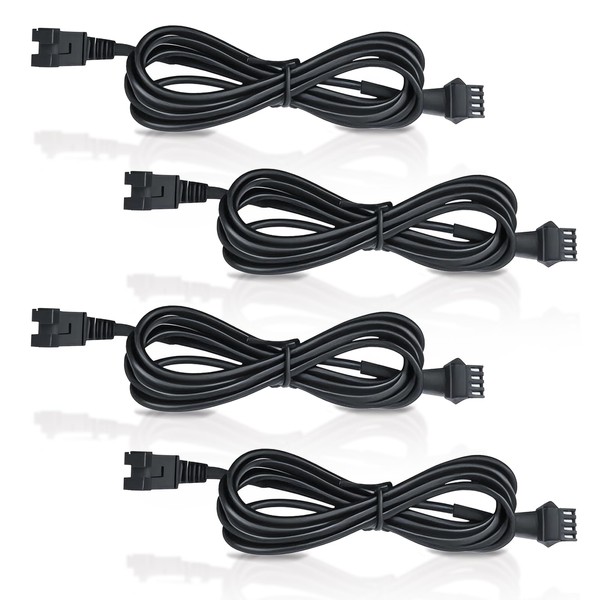LAZZPPO 4 Pcs 4 Pin RGB Extension Cable RGB Wire
