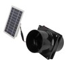 Solar Exhaust Fan Round Pipe, 10W 12V Solar Panel Ventilation