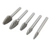Double Cut Carbide Rotary File Bit Set 6mm Diameter Shank