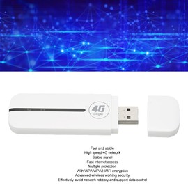 4G LTE USB WiFi Modem Portable 4G Router with SIM Card Slot, High Speed Portable Travel Hotspot Mini Router Unlocked 4G Dongle, Up to 10 Users