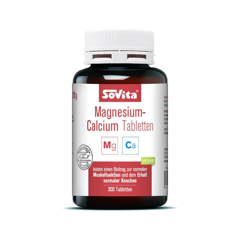 Sovita Magnesium Calcium Tablets, Magnesium and Calcium Contribute to Normal