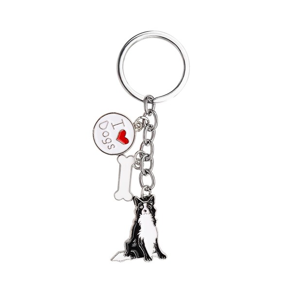 HACRAHO Dog Keychain, 1 Piece Lovely Dog Keychain with Dog