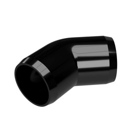 FORMUFIT F03445E-BK-8 45 Degree Elbow PVC Fitting, Furniture Grade, 3/4" Size, Black (Pack of 8)