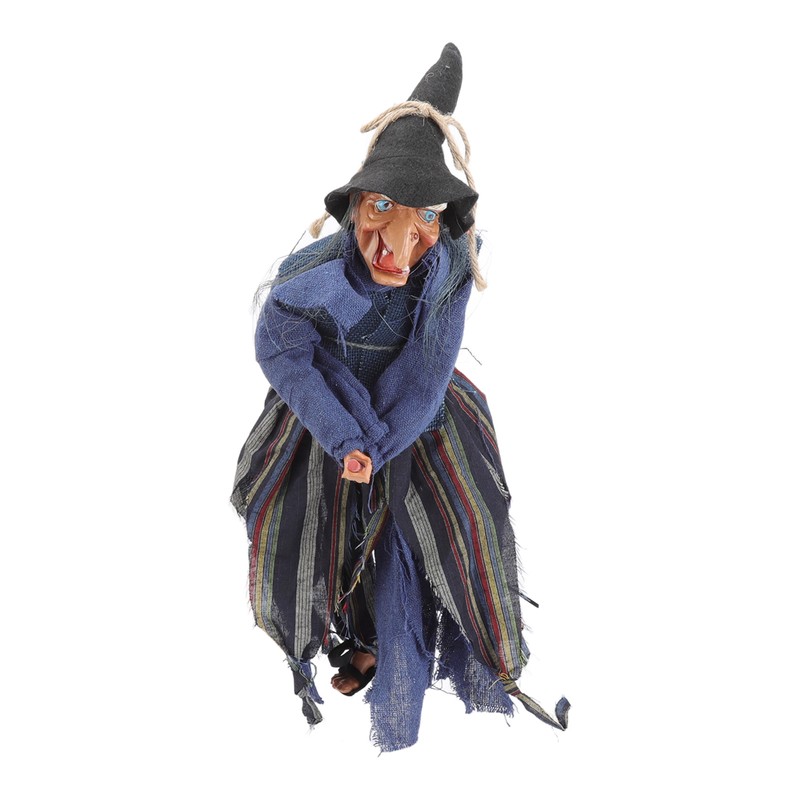 Blue Hanging Horror Witch Decorative Voice Control Hanging Prop Decoration