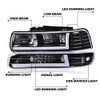ALLGOOD LED DRL Headlight Assembly Front Headlamp Compatible with 99-02