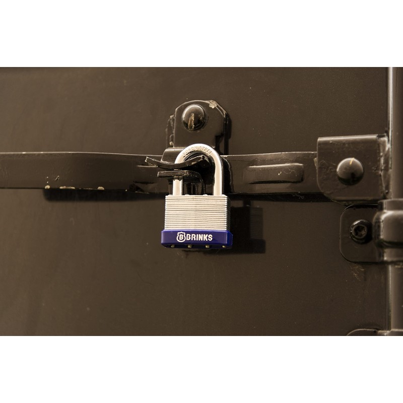 BRINKS - 50mm Laminated Steel Keyed Padlock - Chrome Plated