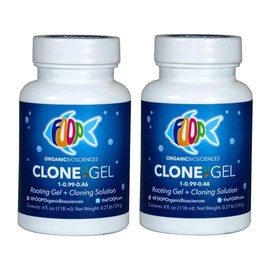 FOOP Clone Gel - Two Products in One: Rooting Gel + Cloning Solution - Get Big Fat White Fuzzy Roots Faster and Make Cloning Simple | Works Great in All Cloning Media (4oz, 2 Pack)