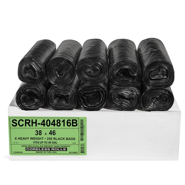 Aluf Plastics 40-45 Gallon Trash Bags Source Reduction Series Value