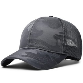 AXIAO Mesh Cap, Men's Baseball Cap, Quick Drying, Mountain Climbing, Fishing, Golf, Driving, Running, Outdoor Hat, gray