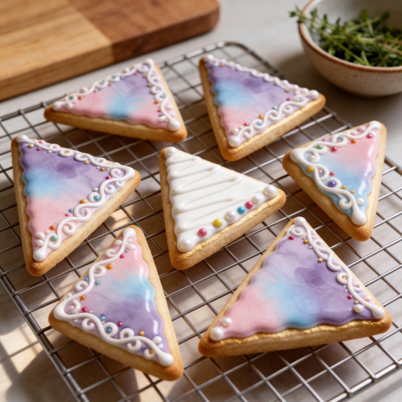 Triangle Cookie Cutters Set, 7PCS Stainless Steel Kitchen Baking Tools