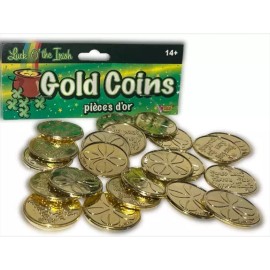 Forum ST. PAT DAY GOLD COINS 24 Set Plastic Booty Fake Money Magic Trick Production