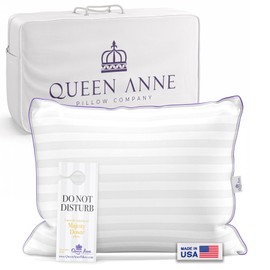 Queen Anne Hotel Collection Pillows – Luxury Down Alternative Bed Pillows (Queen Soft) – Ultimate Comfort, Hypoallergenic, Made in The USA