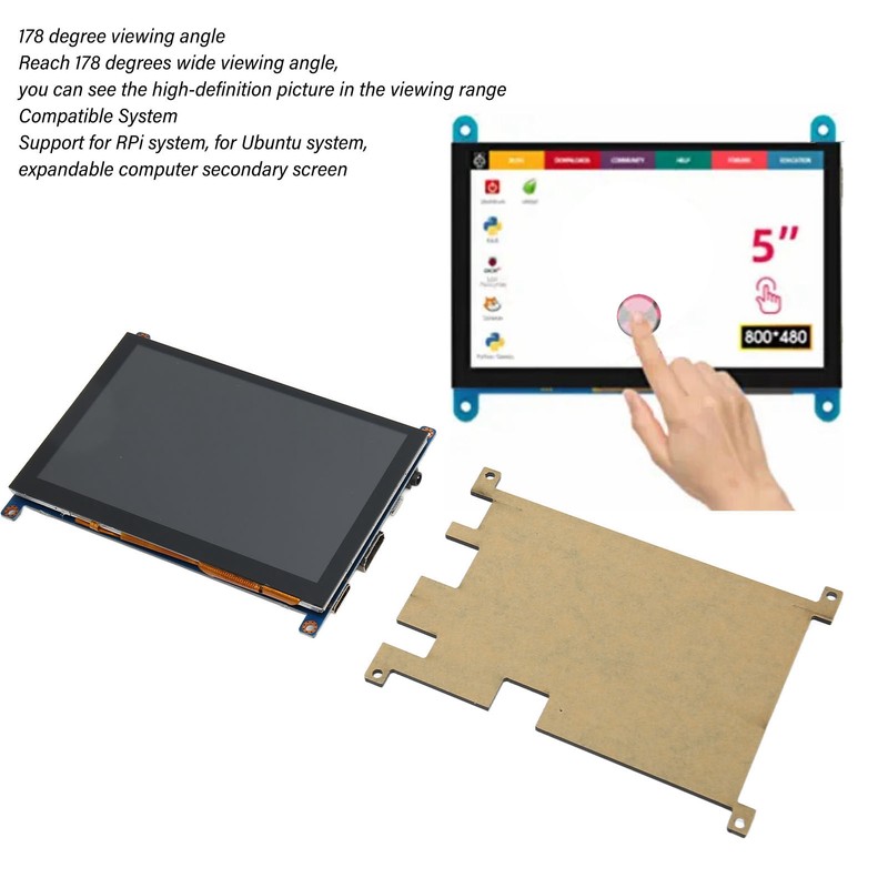 5 Inch IPS Touchscreen Monitor for RPi 800x480 HD Multimedia