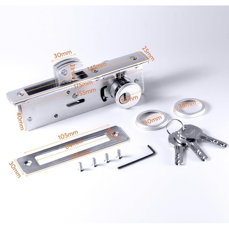 RupXinSplend Storefront Door Lock - Commercial Door Locks Cylinder Deadbolt