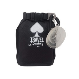 Travel soap bar Bag case - Box Holder, Waterproof - Leakproof with Suction Cup and Carabiner (Black)