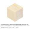 QUARKZMAN Craft Wooden Cubes 50 Pieces Square Natural Wood Blocks