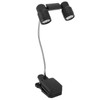 Clip On Light LED Double Headed 360 Degree Adjustable Rotatable