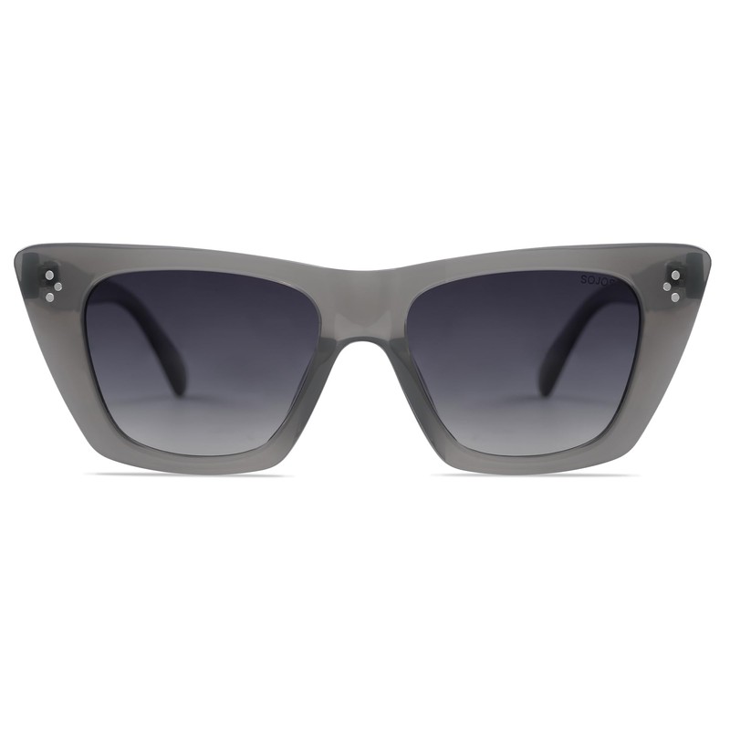 SOJOS Mujeres Gafas De Sol Grande Gris Lechoso/Gris