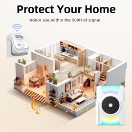 DAYTECH Motion Sensor Alarm for Caregiver Pager Bed Alarm and Fall Prevention for Elderly Dementia Patients Elderly Monitoring 2 PIR Motion Detector and 1Receiver