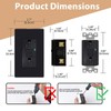 Nineleaf Black GFCI Outlet 15Amp 2PK,Black Outlets Receptacles,GFI Electrical Outlet