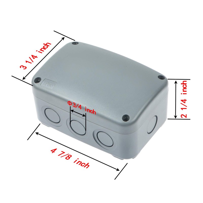 KCMYTONER Weatherproof Junction Box Square Electrical Project Enclosure with 20mm