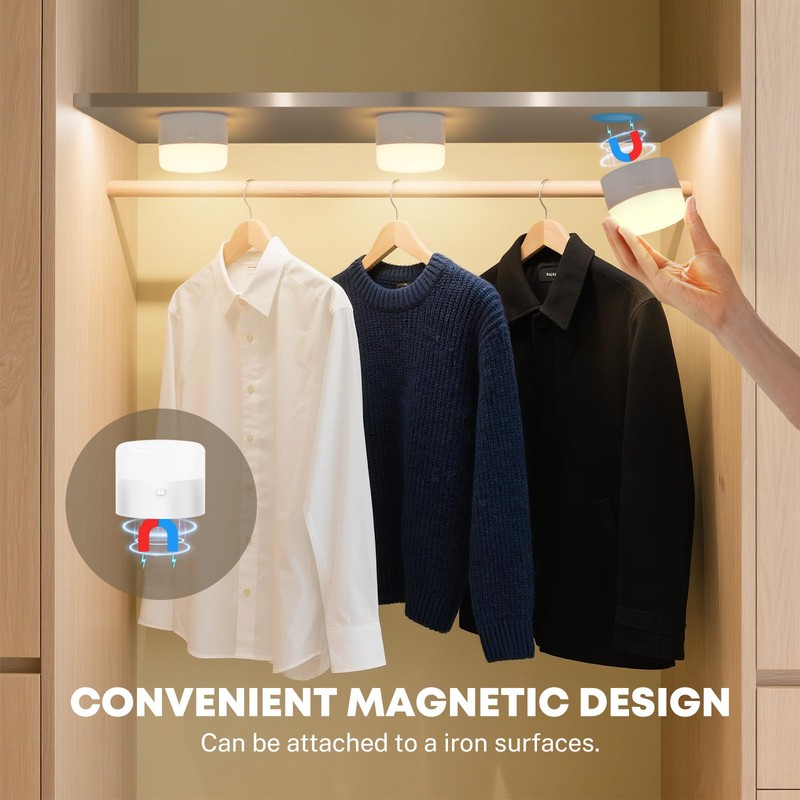 NookNova Rechargeable Light Bulbs with Remote, 10000mAh Battery Operated Light