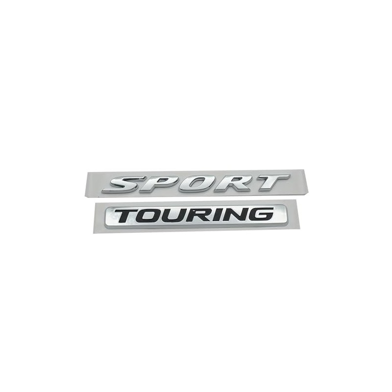 2Pc Sport Touring Rear Trunk Letter Logo Badge Emblem Nameplate
