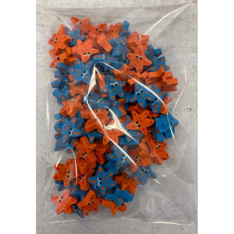 Made for retail 120 Starfish Mini Erasers Teacher Supply Sorting