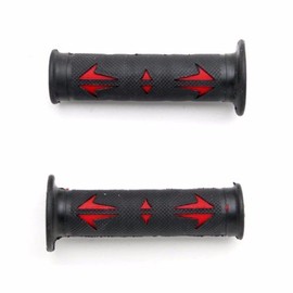 XKMT-ATVs & PWC Rubber Comfort Grips- Black & RED QUAD Compatible With KAWASAKI POLARIS SEADOO BOMBARDIER JET SKI FOREMAN RECON RINCON Brute Force Prairie BRUIN GRIZZLY [B017QVAV7C]