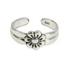 Sterling Silver daisy Flower Ajustable Toe Ring