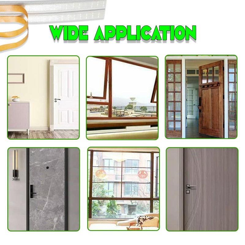 PackYard Window Blocker Noise Dust Insulation Draft Guard 33Feet/10m D-Section Draft