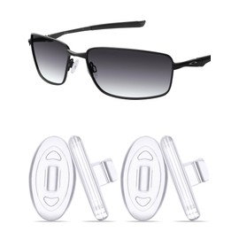 PapaViva Replacement Rubber Kits for Oakley Crosshair 2.0 OO4044, Transparent - European fit (2 pairs packed)