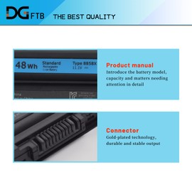 DGTEC New 8858X Laptop Battery for Dell Latitude E5420 E5430 E5520 E5530 E6530 E6420 E6430 Inspiron 14R 5420 15R 5520 7520 17R 5720 7720 Vostro 3460 3560 M5Y0X T54F3 4YRJH 0T54FJ 911MD (11.1V 48Wh)