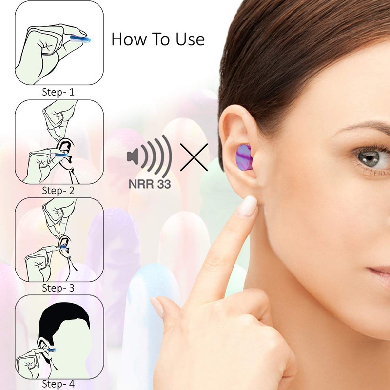 MOLDEX Soft Foam Earplugs Softies® Ear Plugs for Sleeping, Snoring,