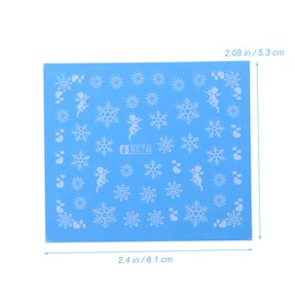 Mikinona 5 Pack Christmas Nail Art Stickers Nail Decal Strips for Fingers Toes Quick Decor Random Style