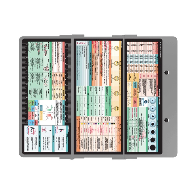 Whitecoat Clipboard® Trifold - Nursing Edition (Silver, Trifold)