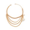 YUEKISEN Boho Gold Pearl Tassel Ankle Chains for Women Layered