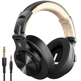 OneOdio A70 Bluetooth Headphones, Over Ear, Wireless Headphones, Up to 72 Hours of Playback, Microphone Included, Wireless, Dual Use, Monitor, DJ, Headphones, Detachable Cable, Studio Recording,