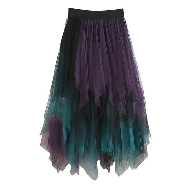 Women Tutu Skirt Knee Length Fairy Tulle Skirts Flowy A-Line