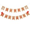 2 Pieces Glitter Happy and Holidays Banners Christmas Burlap Banner