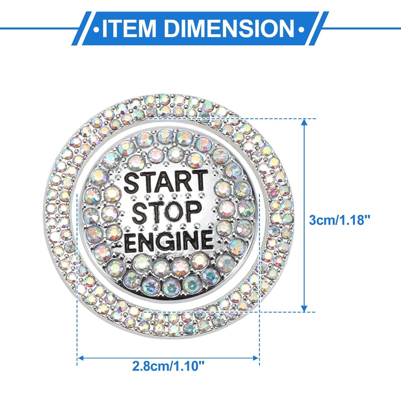 VekAuto Car Push Start Button Cover, Engine Push Button Protection