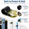 150 Pcs Vinyl Coated Cable Clamp, P Clamps, Galvanized Steel,