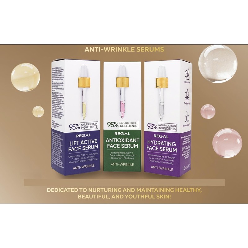 Antioxidant Anti-Wrinkle Face Serum "Regal" 30 ml